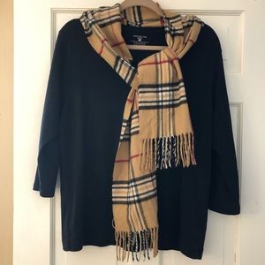 FRAAS Cashmink Camel Nova Plaid Scarf